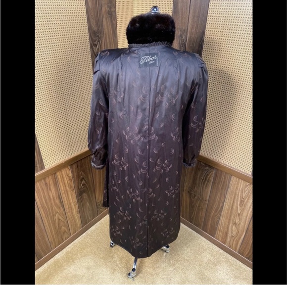 VINTAGE TIBOR FURS FULL LENGTH REAL BLACK MINK FUR COAT - Sized(4-6) - Picture 9 of 12